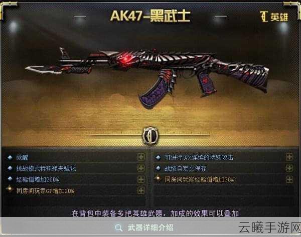 CF手游AK47-黑武士获取攻略及趣味玩法指南