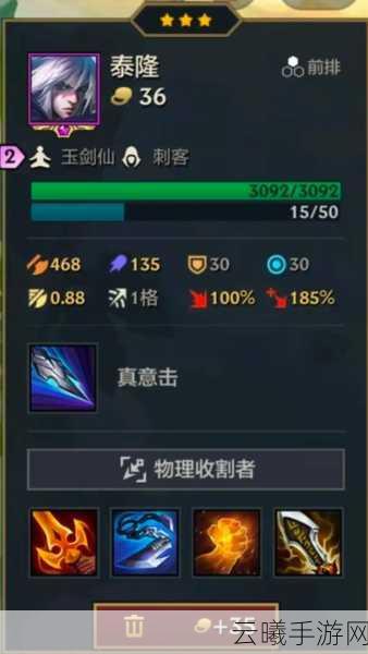 金铲铲之战刺客男刀装备选择全攻略,解锁秒杀快感,探索无限可能!