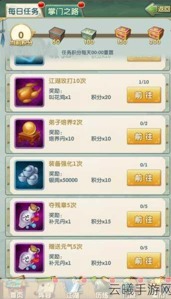 大掌门2极限流攻略,打造无敌掌门,称霸武林之路