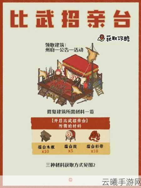 江南百景图比武招亲擂台修复全攻略,深度解析与趣味玩法分享