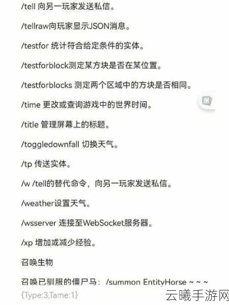 我的世界指令大全可复制免费，解锁无限创意的秘籍