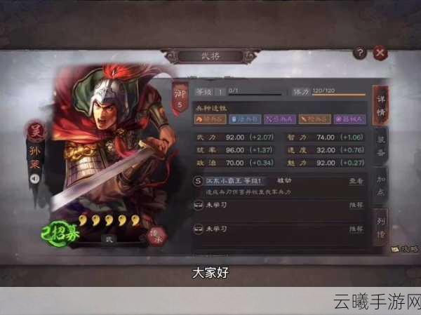 三国志,战略版孙策最强武将搭配攻略及趣味玩法揭秘