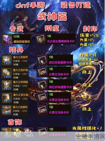 DNF手游装备制作全攻略，材料收集与趣味玩法揭秘