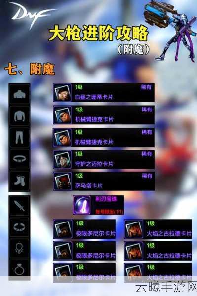 DNF手游大枪白金徽章选择指南，打造极致火力输出