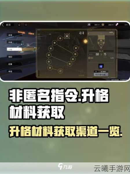 非匿名指令角色升格攻略，三至五星材料全解析及趣味玩法揭秘