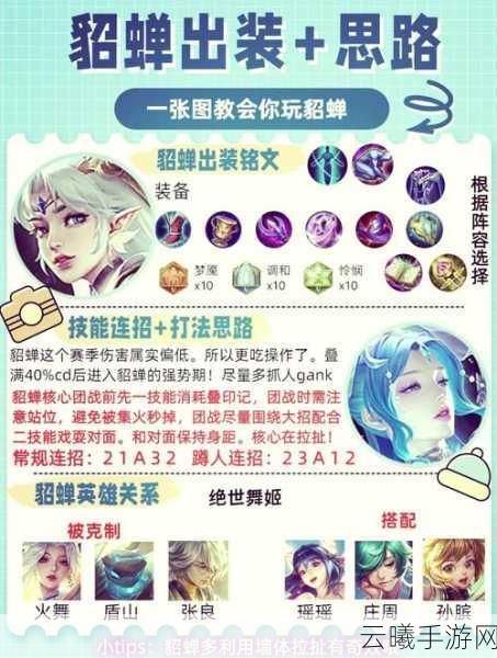 王者荣耀貂蝉玩法深度解析，舞动花影，成就法刺传奇