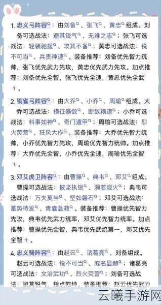 三国志战棋版刘备阵容搭配深度揭秘，最佳拍档与战术奇谋全解析