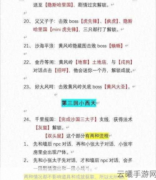 黑神话,悟空第二十难成就解锁全攻略,探索西游新纪元