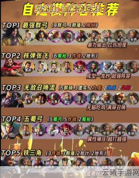 三国志战略版张辽最强阵容揭秘,打造无敌骑兵暴击队!