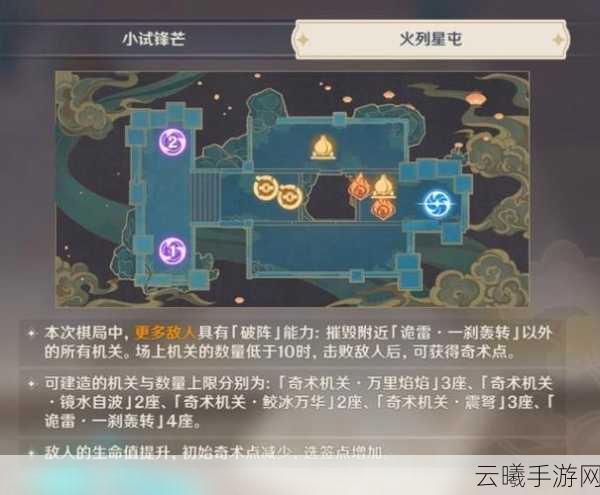 原神井生秋小试锋芒，机关棋谭火列星屯3000分攻略全解析