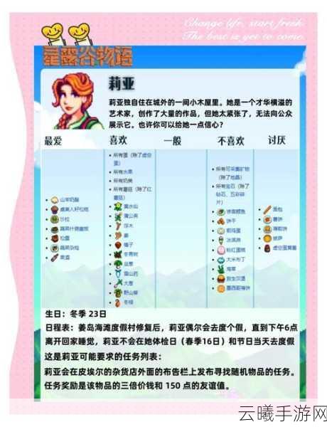 星露谷物语手游，全面攻略！如何高效提升好感度与探索趣味玩法