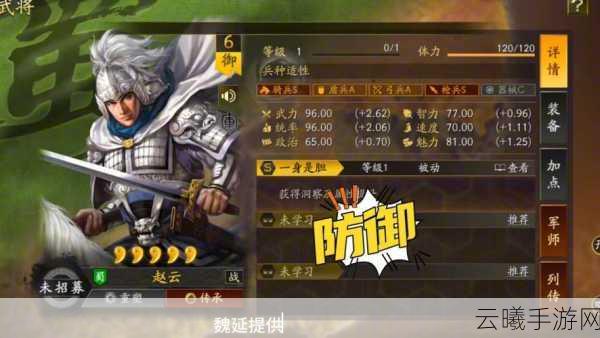 胡莱三国3赵云角色强度深度解析,探秘其超凡实力与趣味玩法