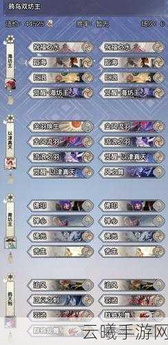 阴阳师百闻牌四鸟阵容搭配全解析,打造极致快攻体验