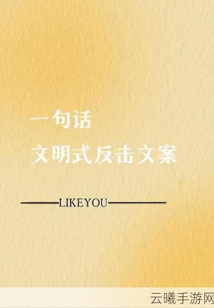 在文明反击战中学会如何优雅文明地反驳辱骂