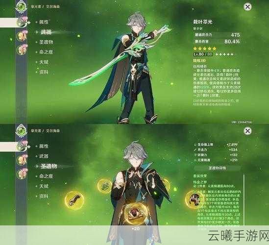 原神埃洛伊角色攻略,圣遗物与武器搭配推荐,畅享极致战斗与探险乐趣