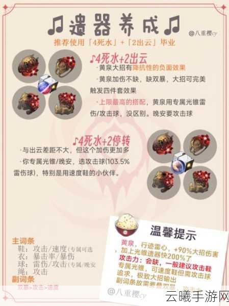崩坏星穹铁道黄泉遗器搭配攻略,解锁极致输出新玩法!