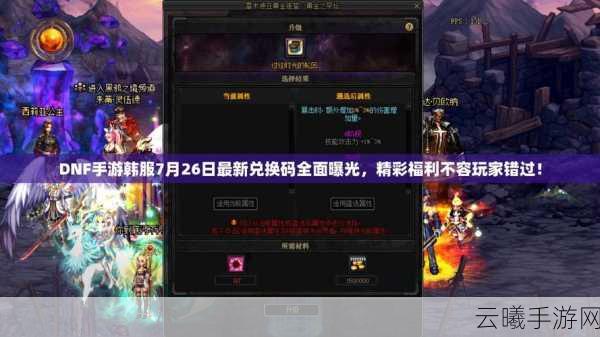 DNF手游韩服兑换码全揭秘,海量福利等你领,趣味玩法大揭秘!
