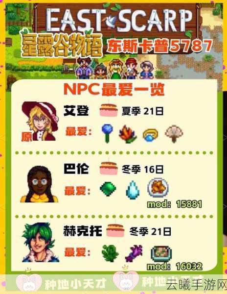 凹凸世界与星露谷物语手游好感度提升全攻略及NPC喜好揭秘