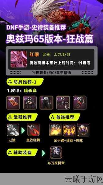 地下城与勇士手游红眼左右槽辅助装备全解析,打造极致战斗体验!