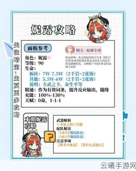 原神妮露圣遗物选择全解析,绽放与直伤玩法一网打尽