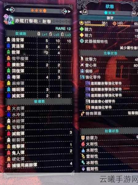 怪物猎人，弹药盛宴属性弹制作全攻略，弹药大师的秘密配方大揭秘