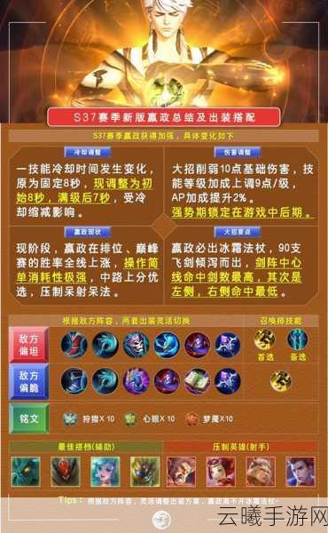 王者荣耀嬴政六神装出装顺序全攻略，解锁最强中单法王之道