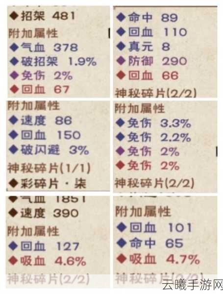 烟雨江湖主T减伤回血属性深度剖析及趣味玩法揭秘