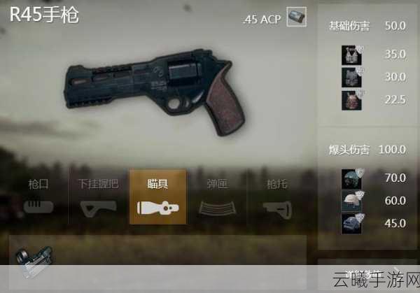 绝地求生R45手枪深度解析，精准一击，绝地反击的利器！