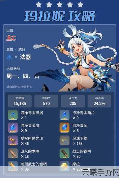原神玛拉妮角色深度解析，四星武器推荐及趣味玩法探索