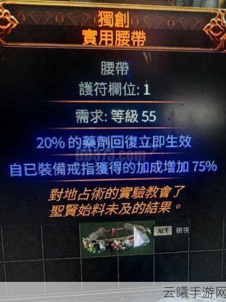 流放之路猎手腰带全攻略，揭秘其昂贵之谜与趣味玩法