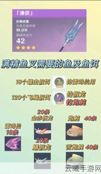 原神鱼叉武器获取攻略及90级属性详解，钓鱼乐趣与战斗威力的完美结合