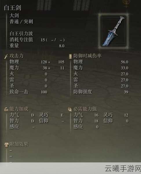 艾尔登法环白王剑获取攻略及趣味玩法揭秘