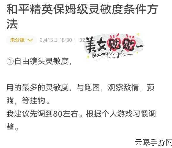和平精英灵敏度调整秘籍,稳压枪法大揭秘及趣味玩法探索