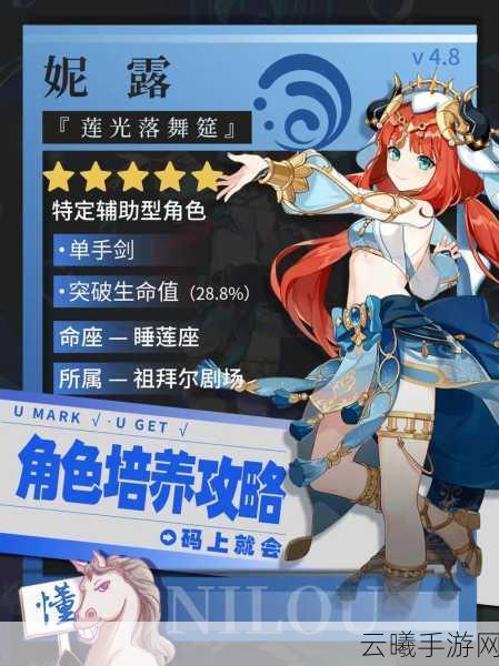 原神妮露天赋材料全解析,打造最强舞娘,探索奇幻之旅!