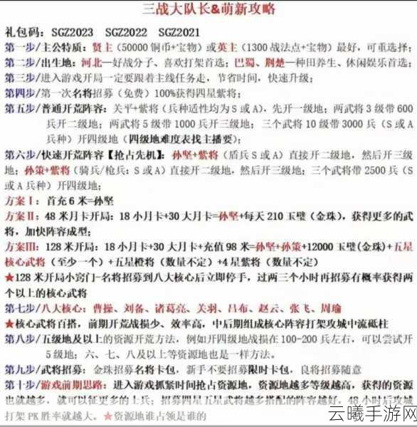 少年三国志V8玩家专属开局攻略，解锁策略对战新篇章的秘籍