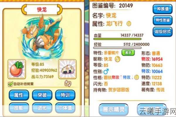 口袋妖怪心金快龙配技能全攻略，打造无敌战斗阵容！