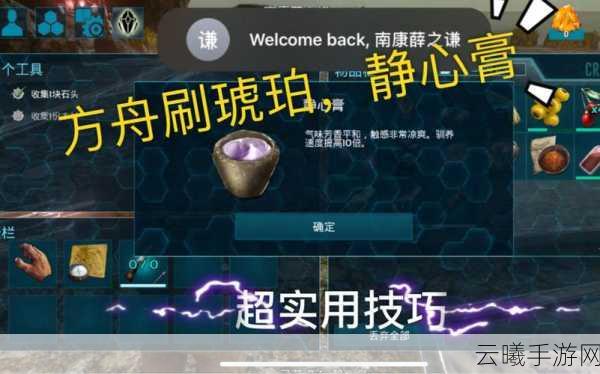 方舟,生存进化手游资讯,静心膏的神秘用途大揭秘——功能与效果全面详解
